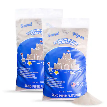 Sand Piper PREMIUM GRADE PLAYSAND
CLEAN NATURALLY 90% PURE SILICA SAND
WASHED, DRIED AND SCREENED BEACH SAND
CLASSROOM AND THERAPY USE
FRIENDLY FOR WET AND DRY USE INDOOR OR OUTDOOR PROJECT
net wt. 50lbs
Sand Piper PREMIUM GRADE PLAYSAND
CLEAN NATURALLY 90% PURE SILICA SAND
WASHED, DRIED AND SCREENED BEACH SAND
CLASSROOM AND THERAPY USE
FRIENDLY FOR WET AND DRY USE INDOOR OR OUTDOOR PROJECT
net wt. 50lbs