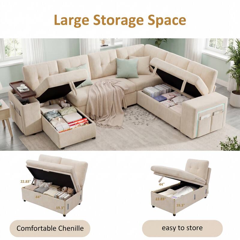 Large Storage Space

Comfortable Chenille

Easy to store

22.83" x 44" x 19.3"