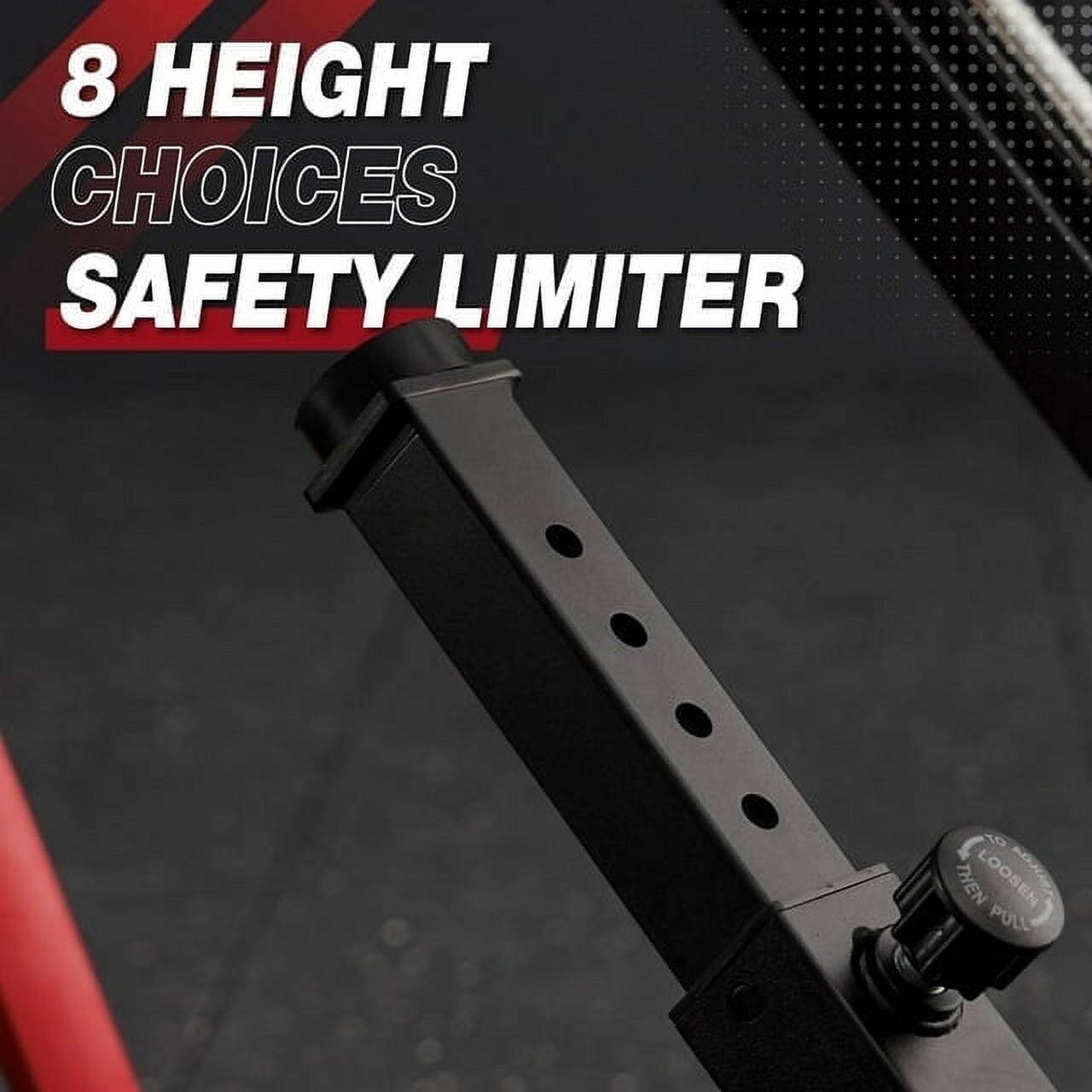 8 HEIGHT CHOICES SAFETY LIMITER TO THEN LOOSEN FOURE PULL