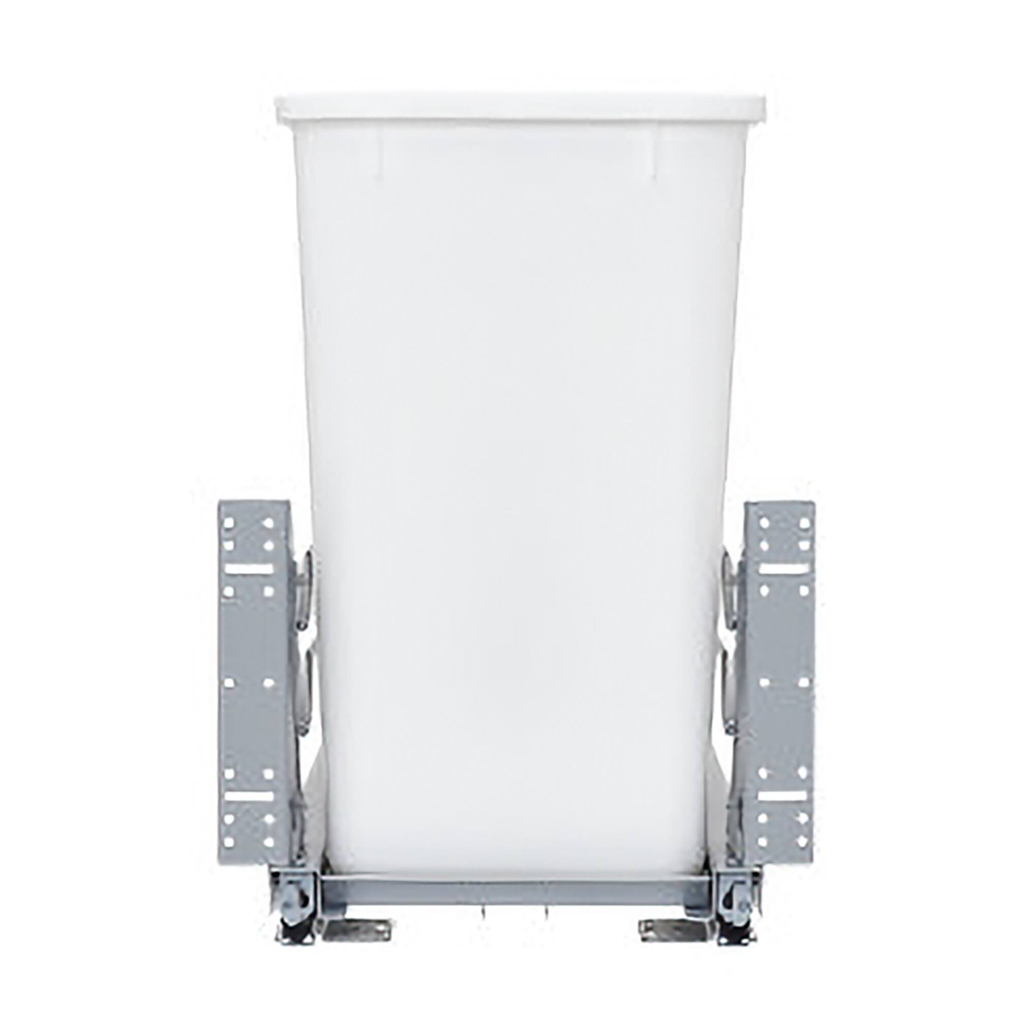 Alt View 7. Rev-A-Shelf - Rev-A-Shelf Double Pullout Trash Can 27 qt. w/ Soft-close, 53WC-1527SCDM-211 - White.