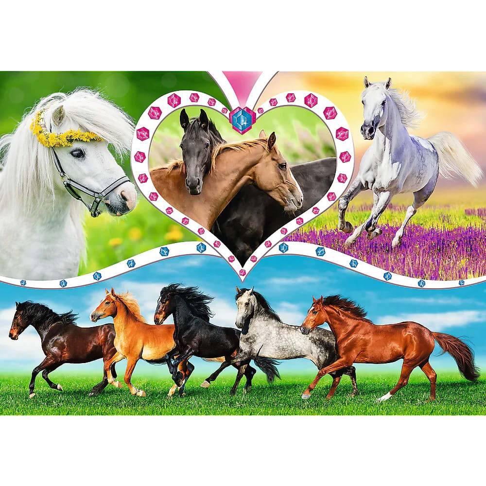 Angle. Trefl - Trefl Kids 200pc Beautiful Horses puzzle.
