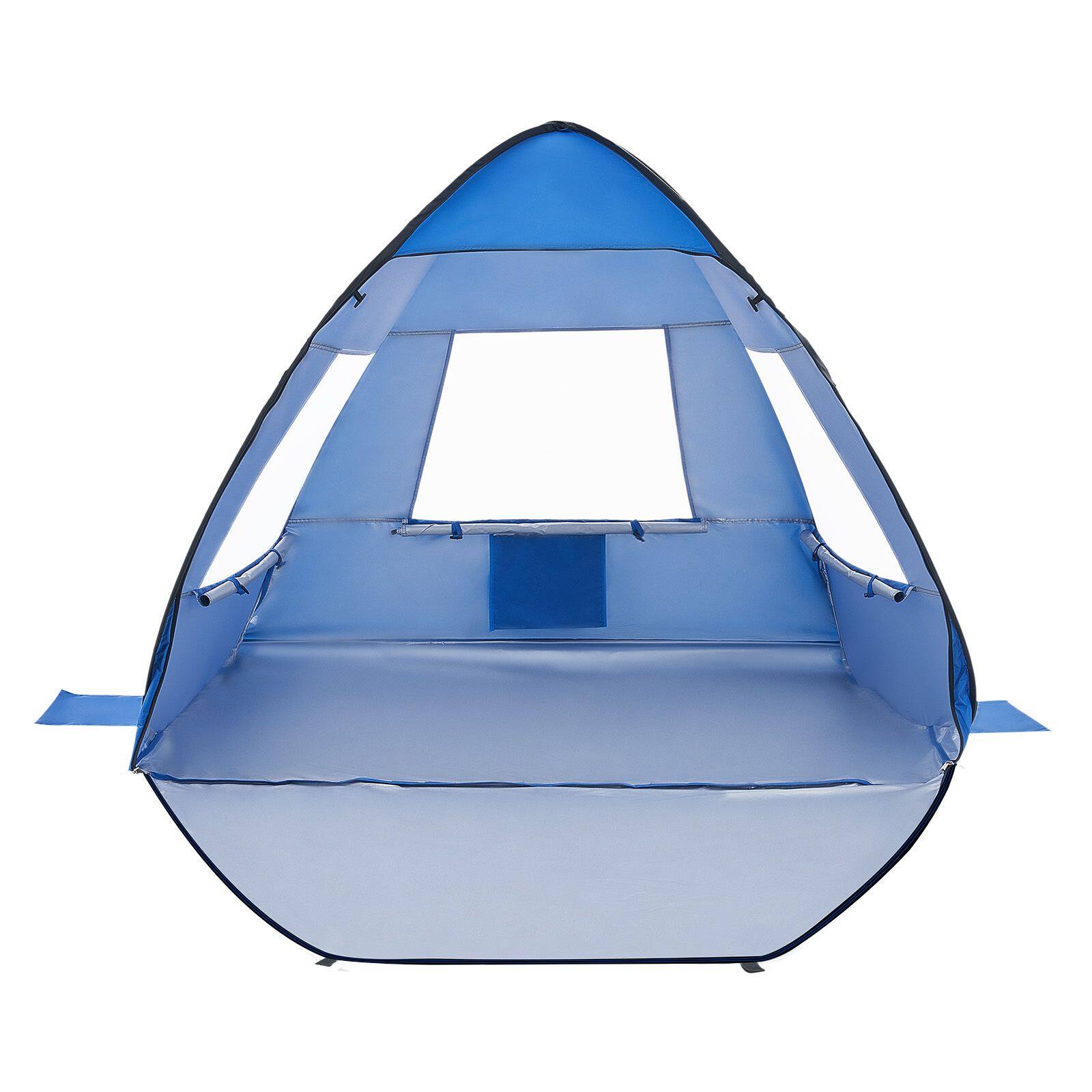Alt View 6. Loheer - Beach Tent Sun Shelter 2 Person Portable Sun Shade Canopy UPF 50+ Lightweight Easy Setup Beach Umbrella Carrying Bag - Blue.