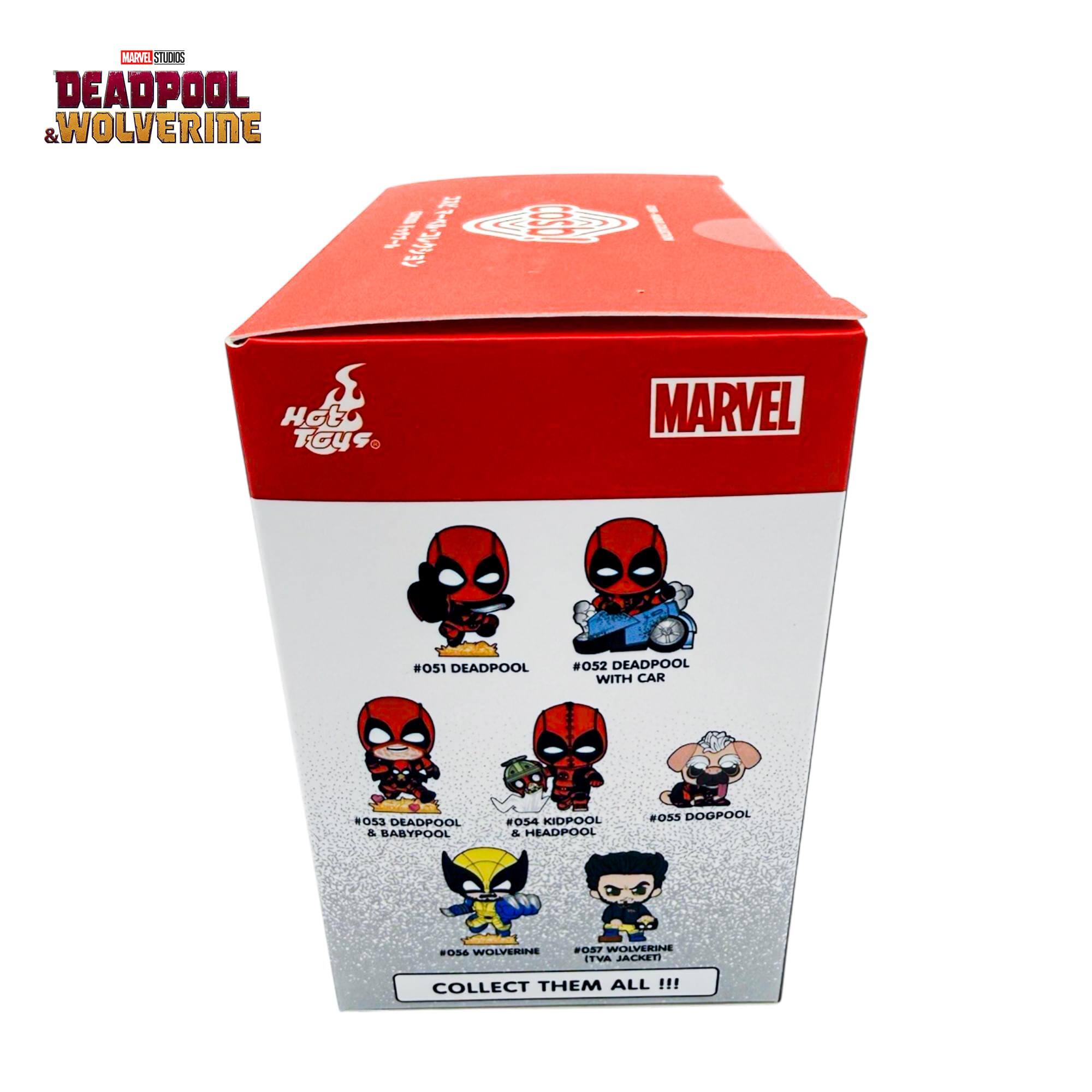 MARVEL STUDIOS DEADPOOL & WOLVERINE

Hot Tous

MARVEL #051 DEADPOOL #052 DEADPOOL WITH CAR #053 DEADPOOL & BABYPOOL #054 KIDPOOL #055 DOGPOOL #056 WOLVERINE #057 WOLVERINE (TVA JACKET)

COLLECT THEM ALL !!!
