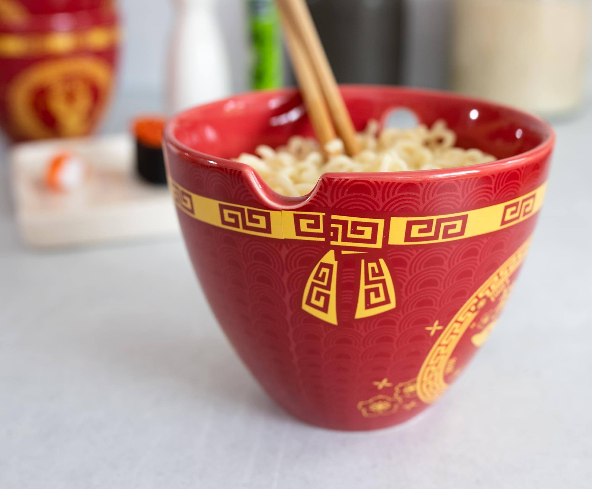 Alt View 10. Boom Trendz - Year Of The Pig Chinese Zodiac 16-Ounce Ramen Bowl and Chopstick Set - Red.