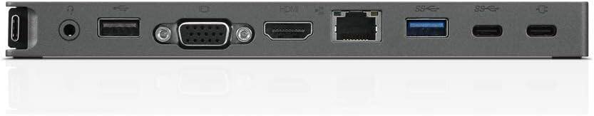 Angle. Lenovo - USB-C Mini Dock USA with 65w AC Adapter 40AU0065US.