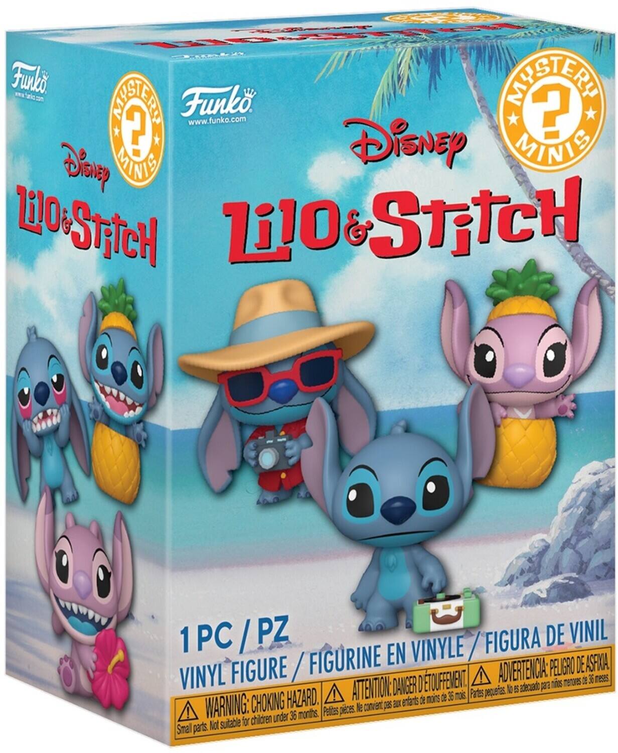 Funko  
www.funko.com

Disney Minis  
Lilo & Stitch

1 PC / PZ  
Vinyl Figure / Figurine en Vinyle / Figura de Vinil

Warning: Choking Hazard. Small parts. Not suitable for children under 36 months.  
Advertencia: Peligro de Asfixia. Piezas pequeñas. No conviene para menores de 36 meses.  
Attention: Danger d'étouffement. Petites pièces. Ne convient pas aux enfants de moins de 36 mois.