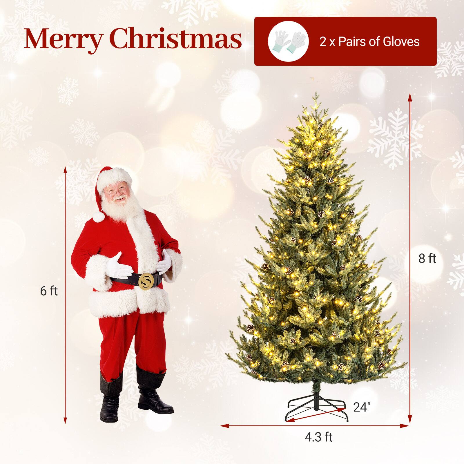 Merry Christmas

2 x Pairs of Gloves

8ft

6ft

24"

4.3ft