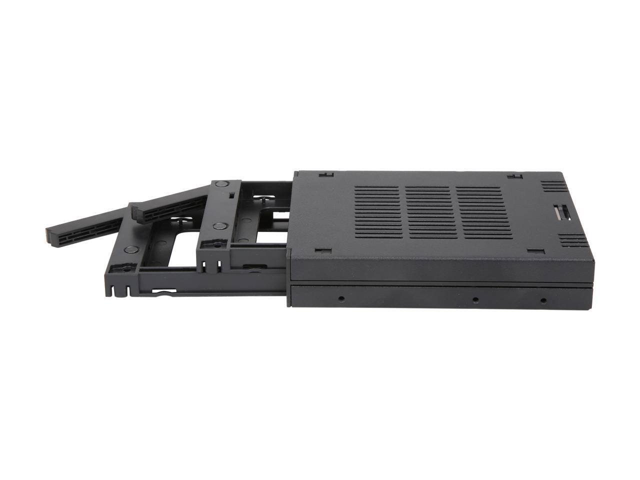 Alt View 4. Icy Dock - ICY DOCK MB742SP-B 2x 2.5" SAS/SATA HDD/SSD Mobile Rack for 3.5" Bay.