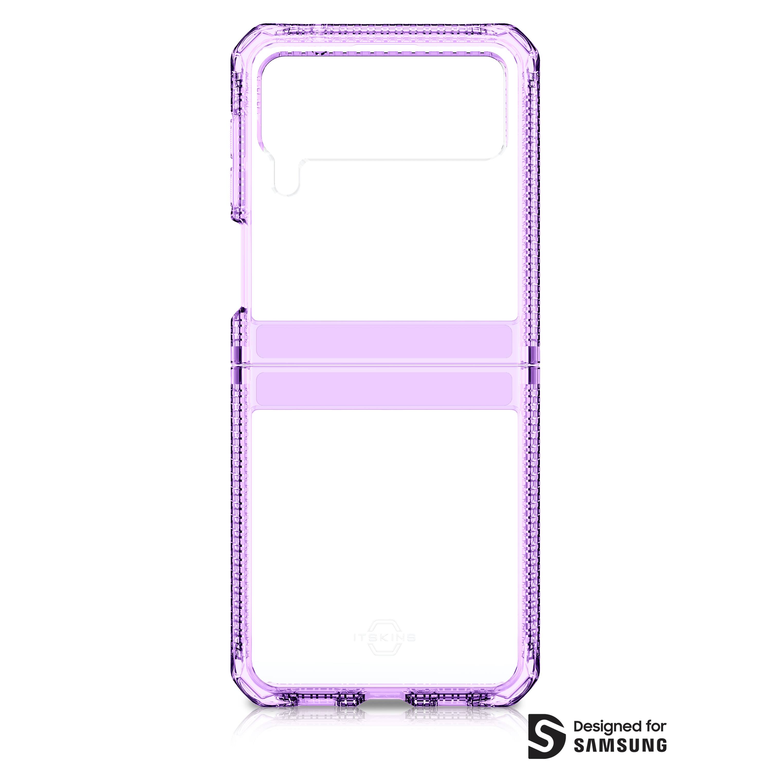 Alt View 3. Itskins - ITSKINS - Hybrid Clear Case for Samsung Galaxy Z Flip3 5G - Lavender and Transparent.