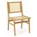 Front. Costway - 1 PCS Rattan Dining Chair with Natural Cane Woven Backrest & Seat & Teak Wood Frame - Natural.