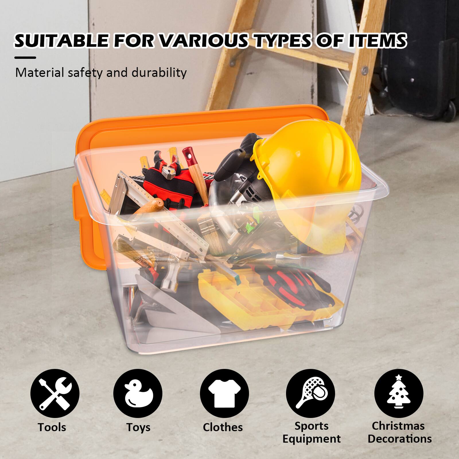 SUITABLE FOR VARIOUS TYPES OF ITEMS  
Material safety and durability  

- Tools  
- Toys  
- Clothes  
- Sports Equipment  
- Christmas Decorations