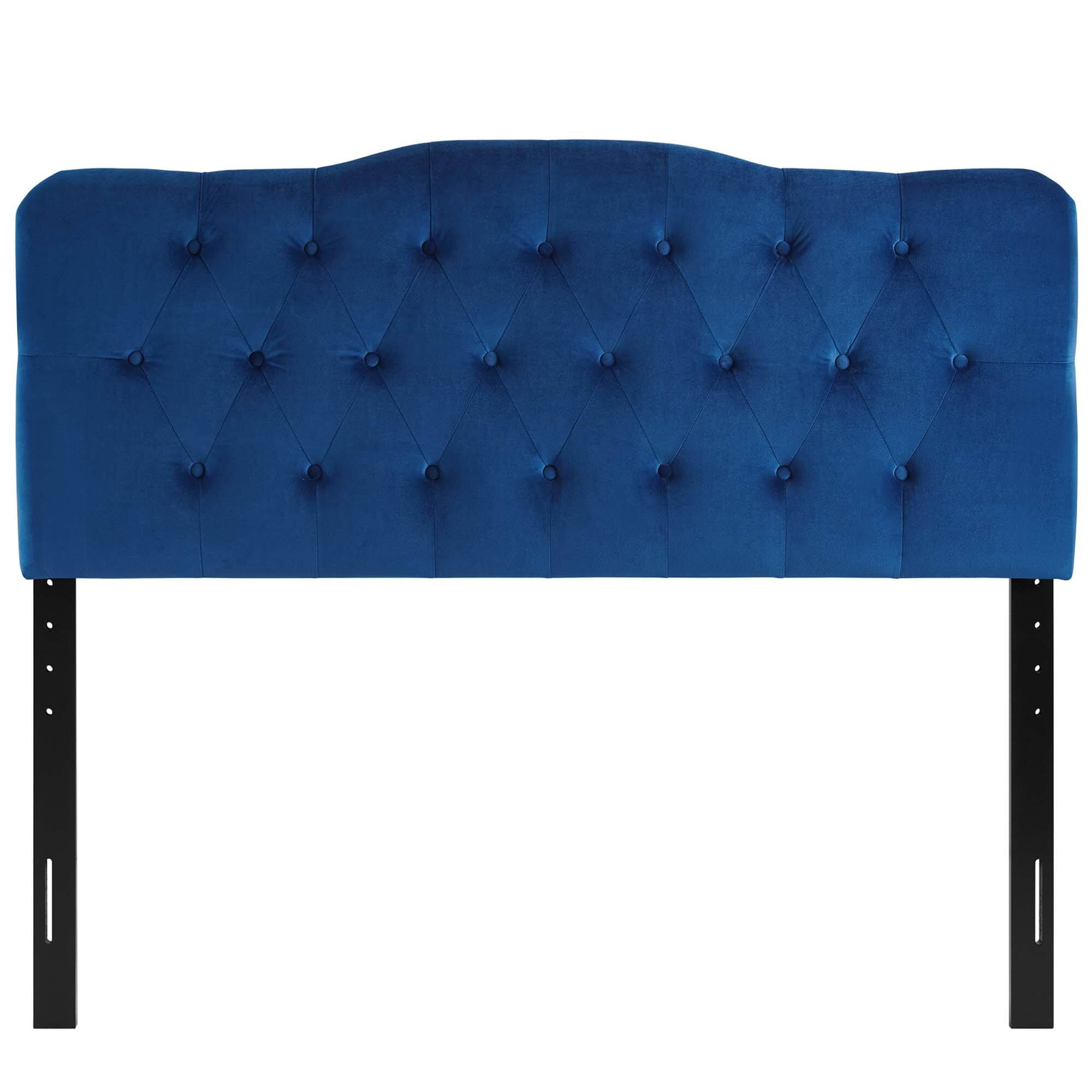 Alt View 1. Modway - Annabel Diamond Tufted Performance Velvet Queen Headboard by Modway - Blue.