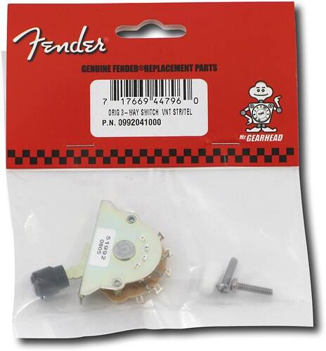 Front Standard. Fender® - 3-Way Pickup Selector Switch.