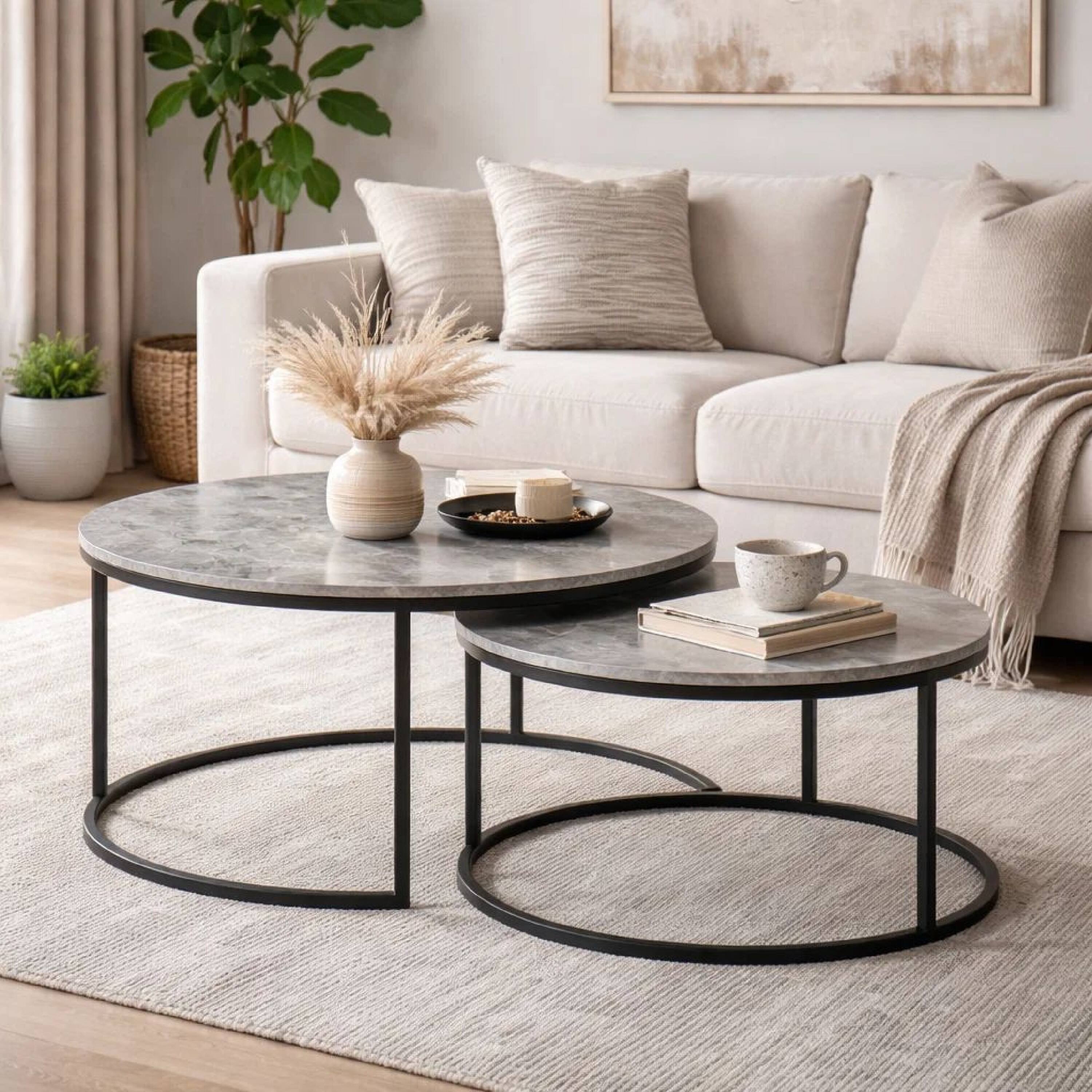 Alt View 5. Manhattan Lane - 47 Inch Modern Rectangular Coffee Table, Single Shelf, Wood Grain - Gray.
