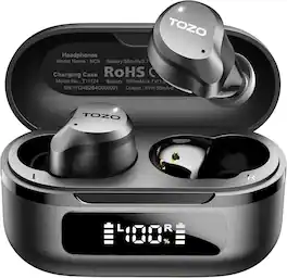 TOZO - NC9 True Wireless Hybrid Active Noise Cancelling Earbuds - 2026 - Black