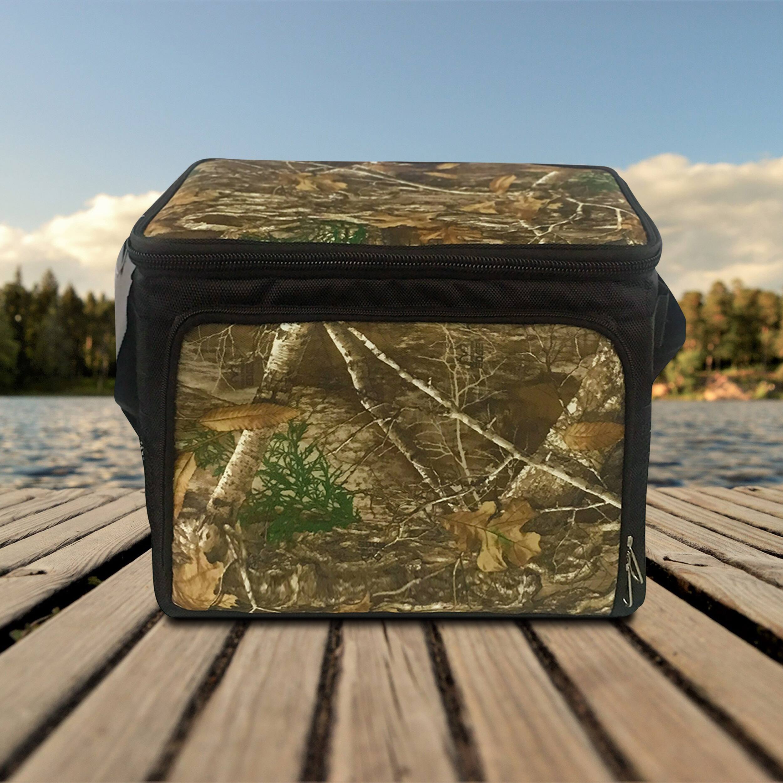 Alt View 4. Brentwood - Brentwood Kool Zone 30 Can Insulated Cooer Bag with Hard Liner in Realtree Edge Camo - Realtree Edge Camo.