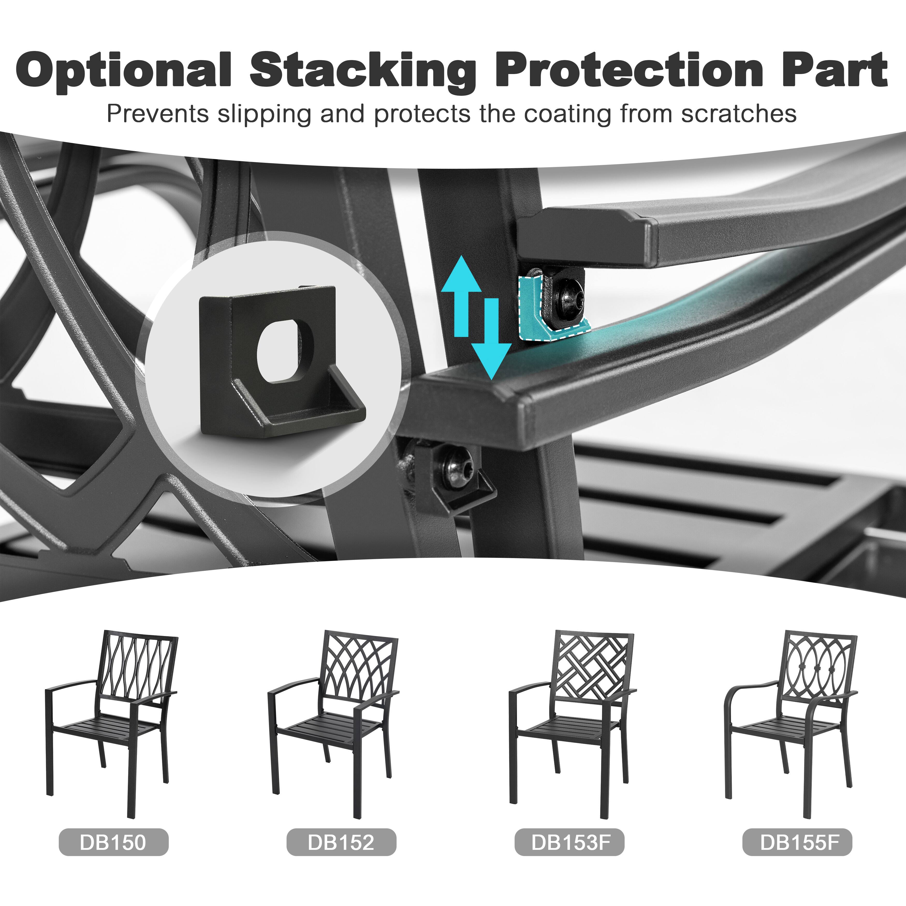 Optional Stacking Protection Part  
Prevents slipping and protects the coating from scratches  

DB150  
DB152  
DB153F  
DB155F