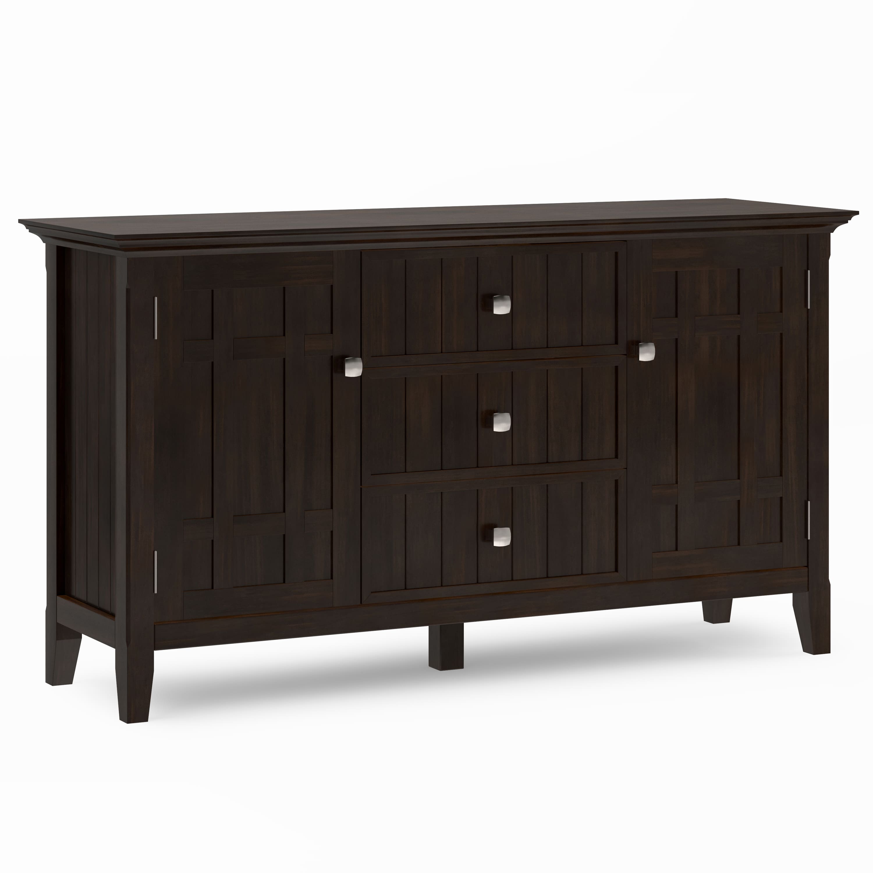 Simpli Home - Bedford Sideboard Buffet - Dark Tobacco Brown - Front_Zoom
