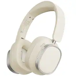 Trigiz - Bluetooth 5.4 Over Ear Headphones, 78H Playtime Deep Bass Foldable Wireless Headset for Travel Home Office - Beige