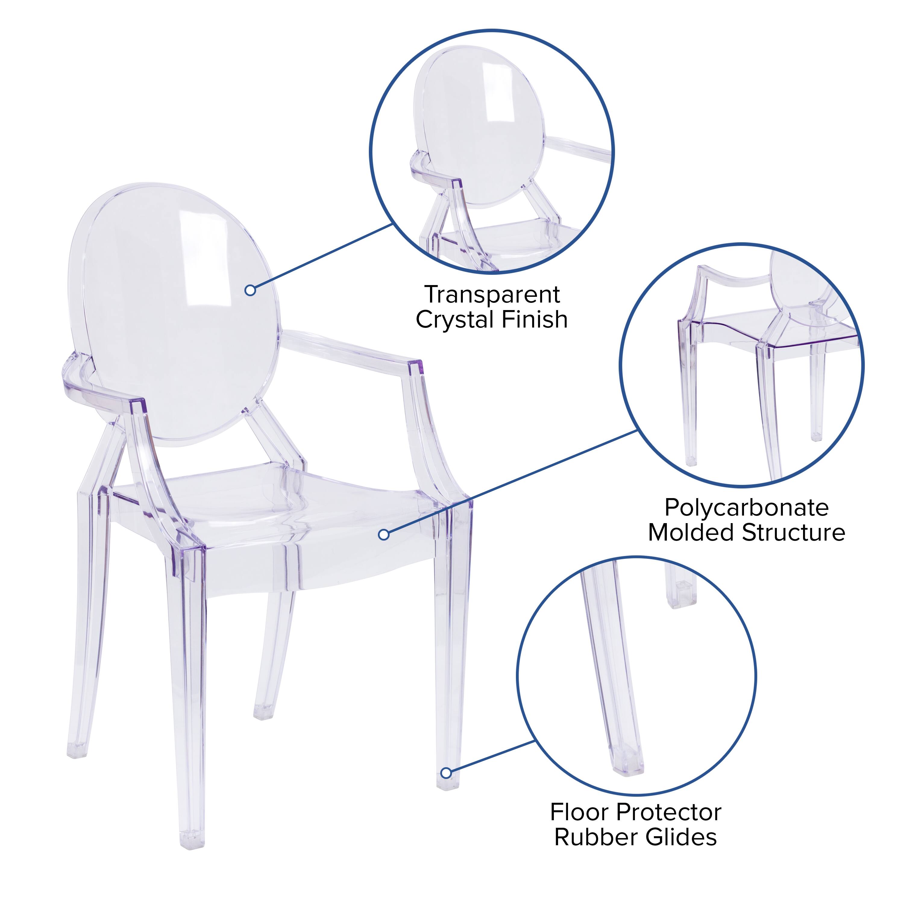 Transparent Crystal Finish Polycarbonate Molded Structure Floor Protector Rubber Glides