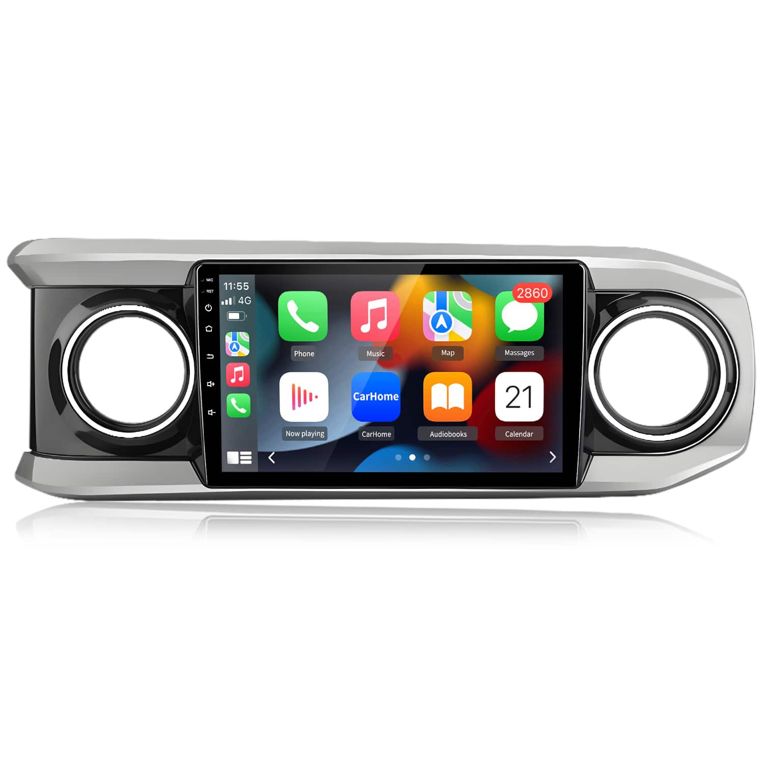 Junsun - 8 Core Carplay 4+64G Android 15 For Toyota Tacoma 2016-2021 Car Stereo Radio GPS Navi FM WIFI RDS SWC BT - Black