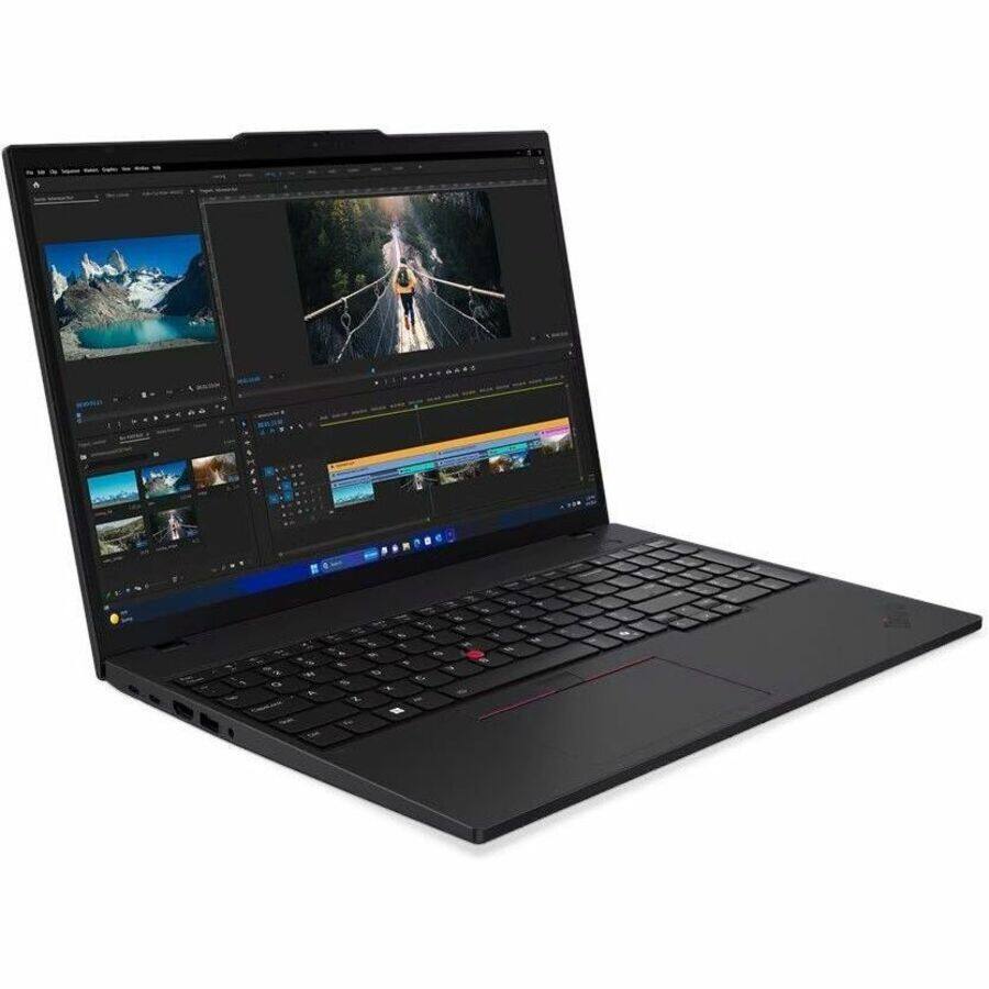 Alt View 3. Lenovo - Lenovo ThinkPad T16 Gen 3 21MN005KUS 16" Notebook - WUXGA - Intel Core Ultra 5 135U - vPro Technology - 16 GB - 256 GB S - Black.