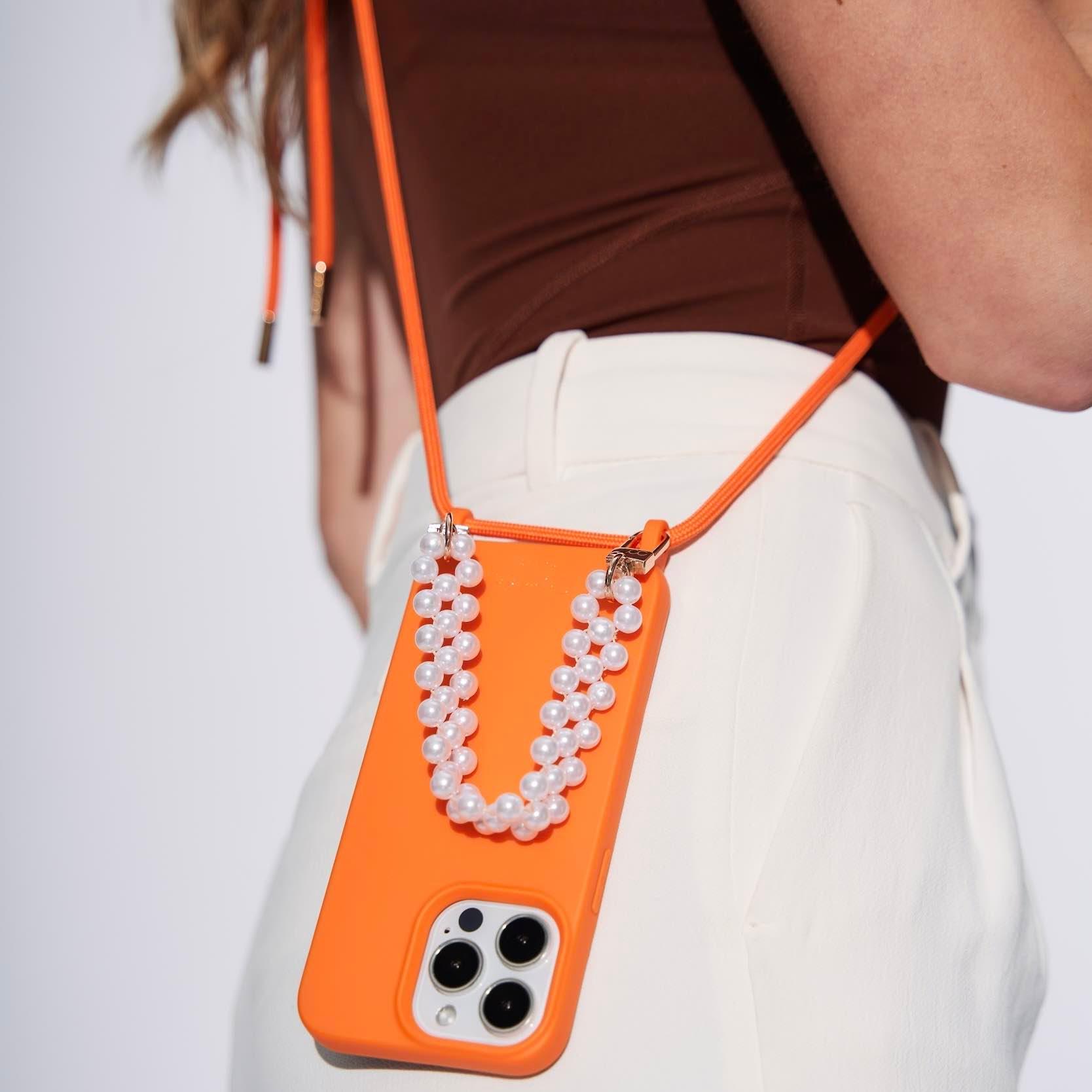 Alt View 2. Cordée Cases - Miami Phone Strap Set - Orange.