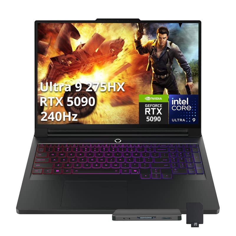 Lenovo - Legion Pro 7i 16" Gaming,Ultra 9 275HX,32GB RAM,2TB SSD+1TB Dock Set,RTX 5090,Backlit Keyboard,Win 11 Pro - Black
