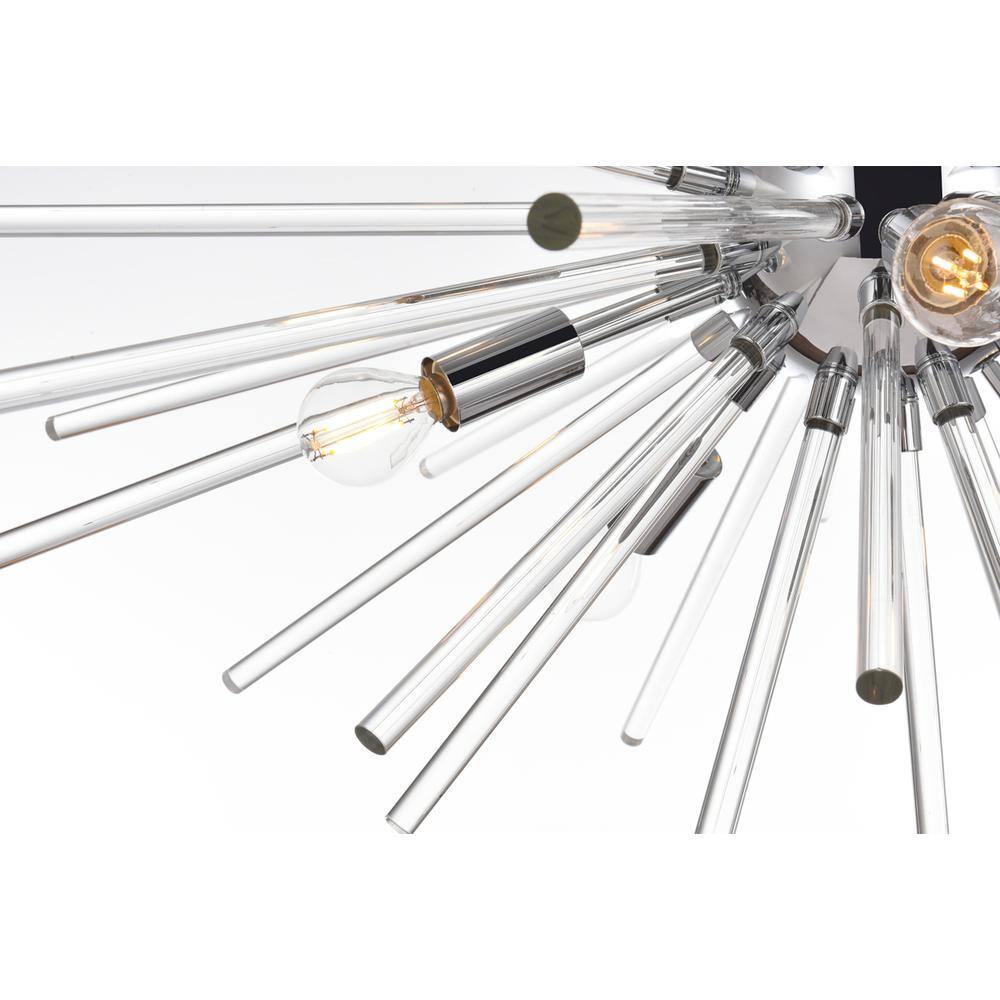 Alt View 6. Elegant Lighting - Sienna 32 inch crystal rod pendant in chrome - Chrome.