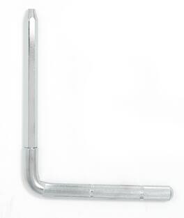 Gibraltar Hardware - Hex L-Rod Mounting Arm, 12mm Diameter with 3 5" Hex Mounting Area and Knurled Section for Secure Clamping