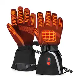immtree - Rechargeable Heated Gloves with 15s FlashHeat Technology - Waterproof Touchscreen for Winter Ski Hunting Driving Camping - M