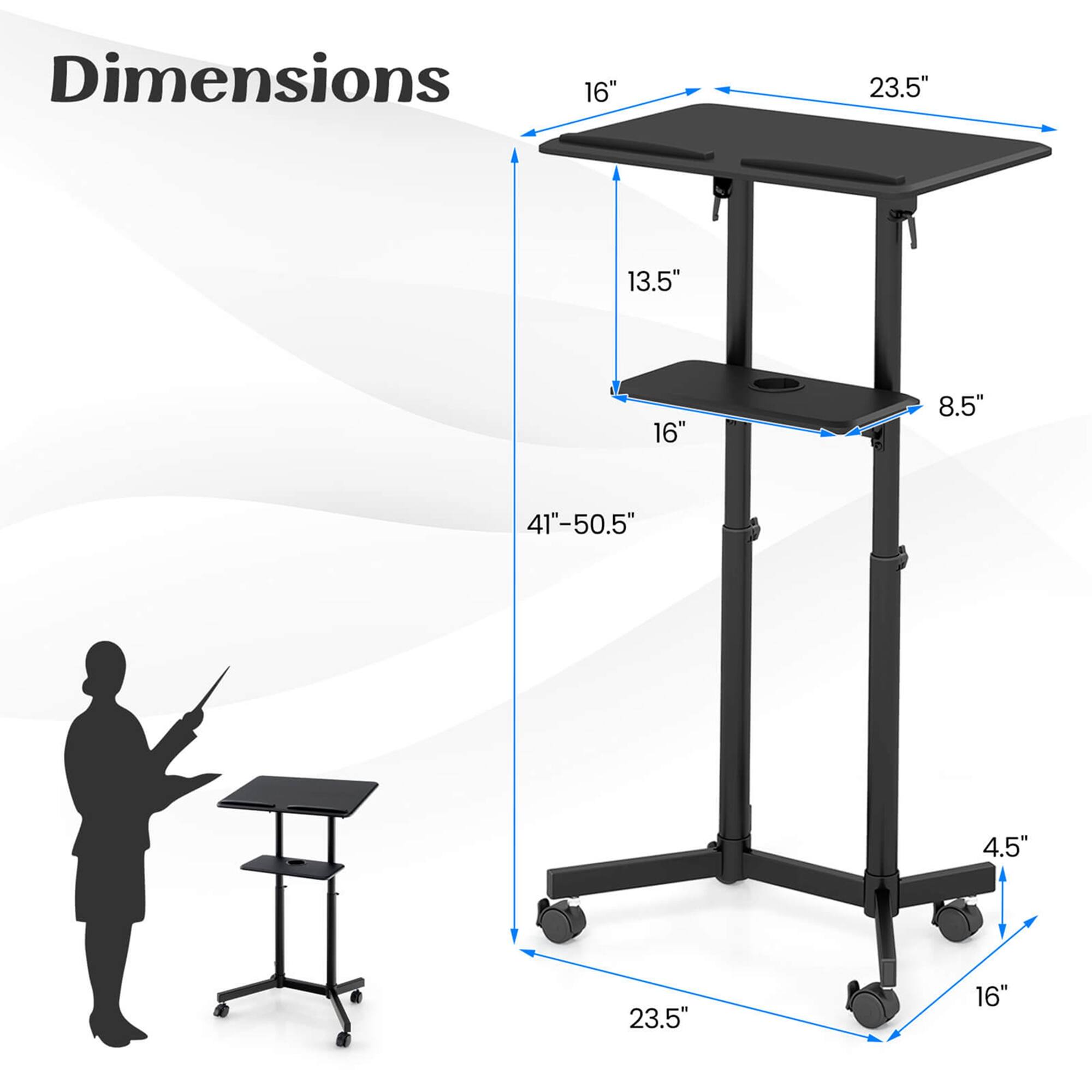 Dimensions: 16" x 23.5" x 13.5" x 16" x 8.5" x 41-50.5" x 4.5" x 23.5" x 16".