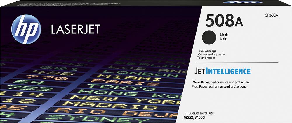 Front. HP - 508A Black Toner Cartridge - Black.