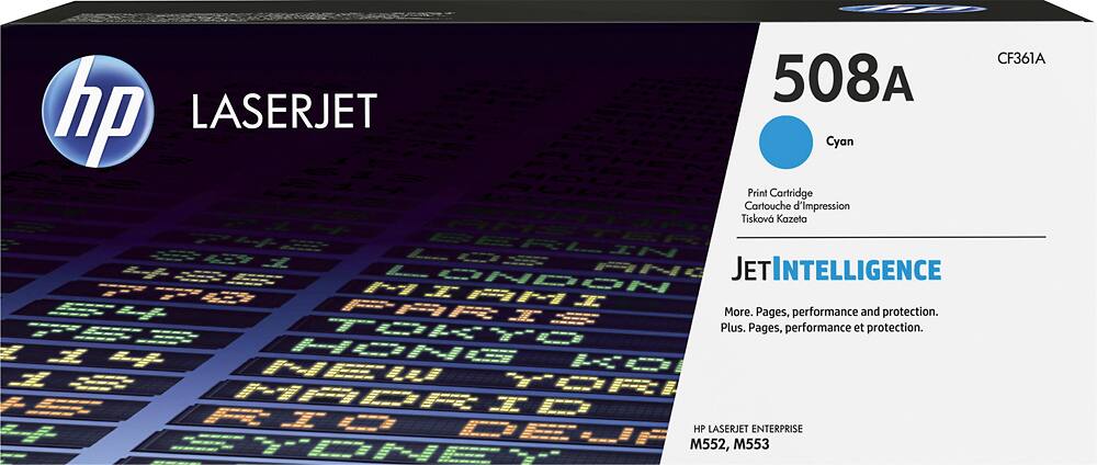 Front. HP - 508A High-Yield Toner Cartridge - Cyan.