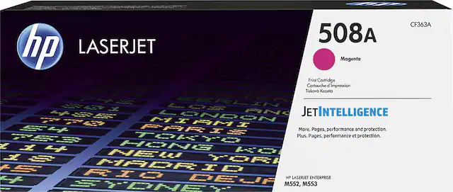 Front. HP - 508A Toner Cartridge - Magenta.