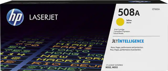 Front. HP - 508A Toner Cartridge - Yellow.