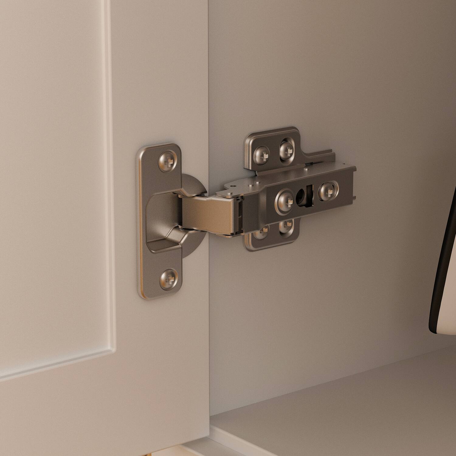 Alt View 6. FUFU & GAGA - FUFU&GAGA Modern Kitchen Buffet Cabinet with Glass Doors: Adjustable Shelves & Drawer for Dining Room Storage - White.