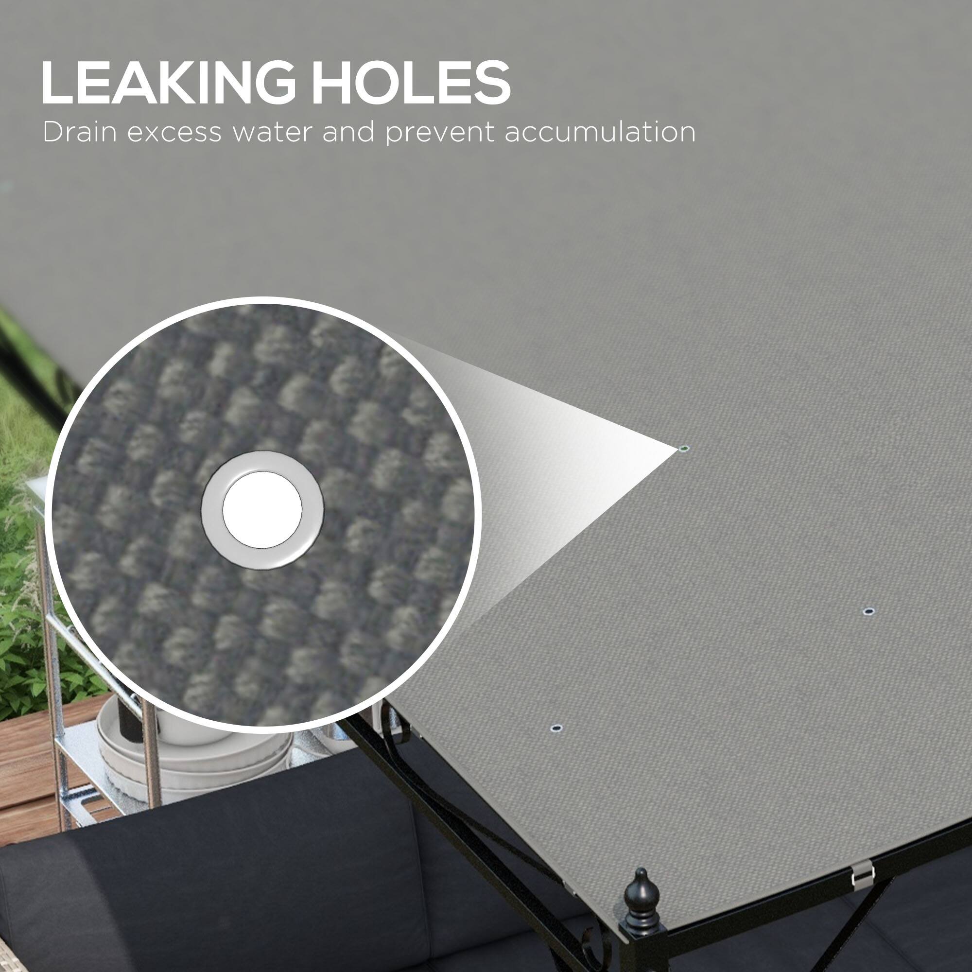 LEAKING HOLES
Drain excess water and prevent accumulation