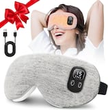 Core Tech - Cordless Rechargeable Heated Eye Mask with 4 Heat Levels, Adjustable Timer, Washable Cover for Dry Eyes & Sleep Relief - Gray