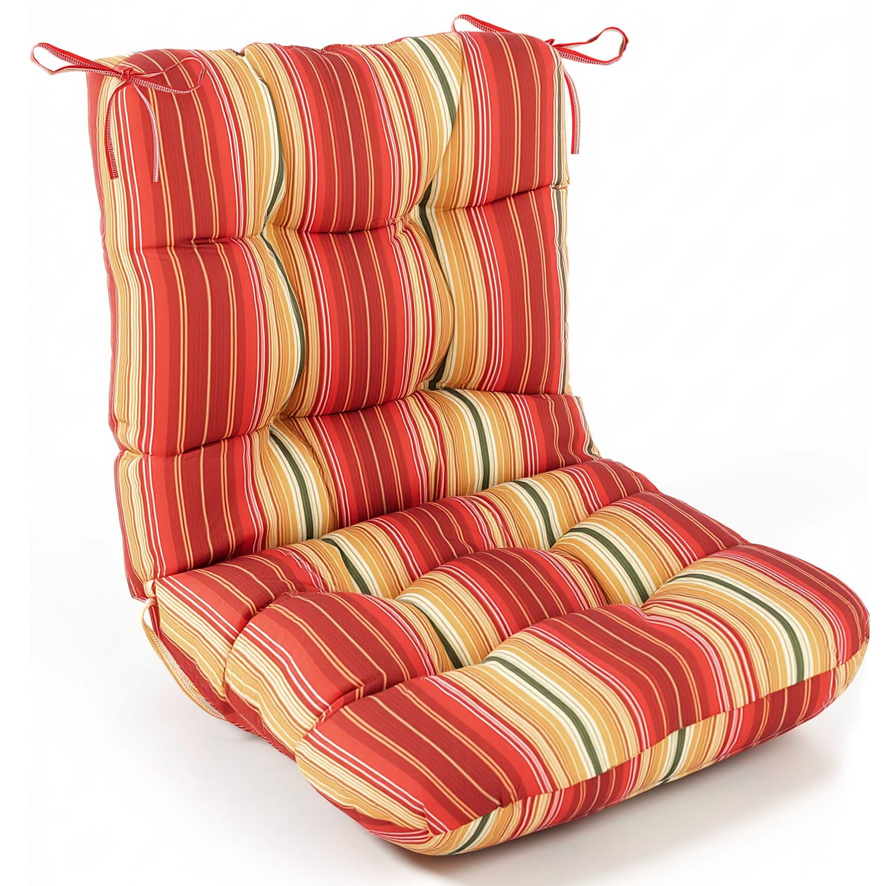 Sugift - Indoor Outdoor High-Back Tufted Patio Chair Cushion with Secure Ties - Multicolor price history on PriceWatchPro
