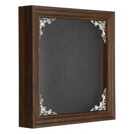 Unique Bargains - Shadow Box Frame, 7x7 Inch Wooden Display Case with Clear Glass Cover for Photo Memorabilia Dried Flower - Brown