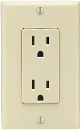 Leviton - Receptacle with Wall Plate C26-05675-00T, 15A 120V 5-15R - No Color