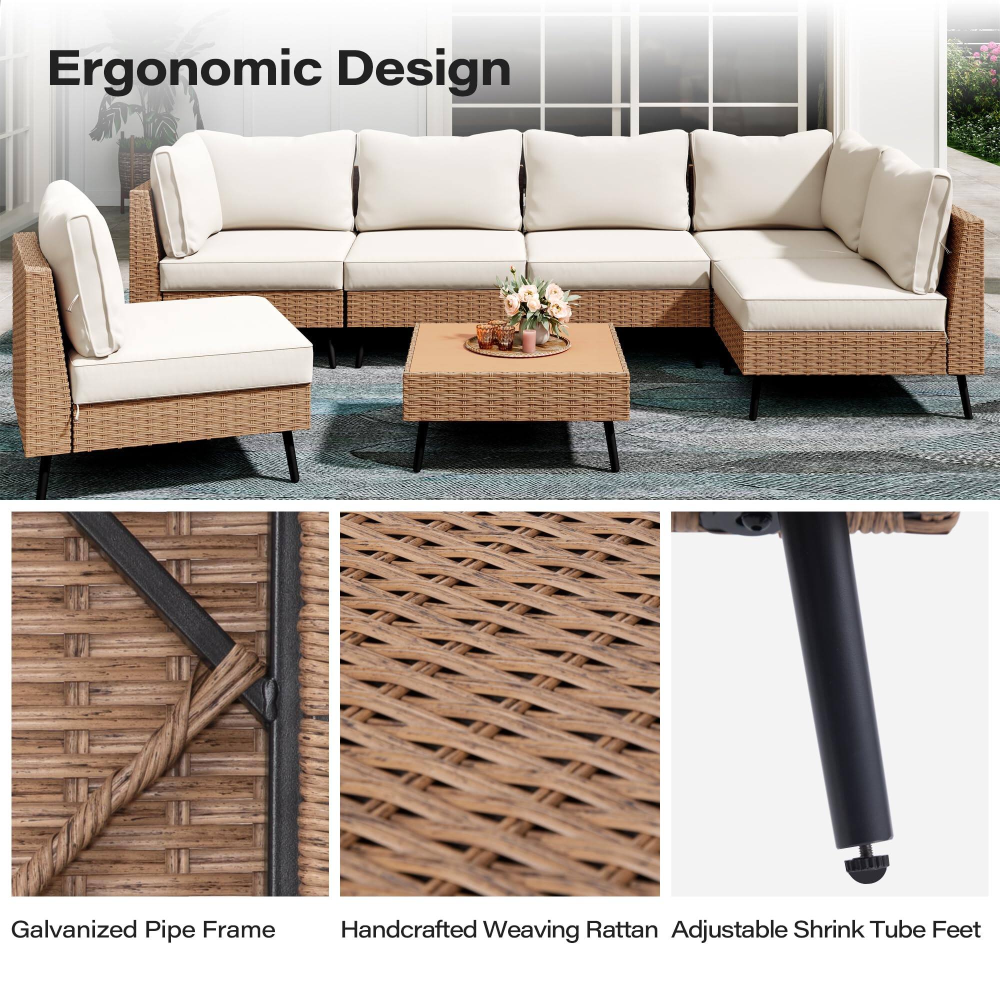 Ergonomic Design

Galvanized Pipe Frame

Handcrafted Weaving Rattan Adjustable Shrink Tube Feet