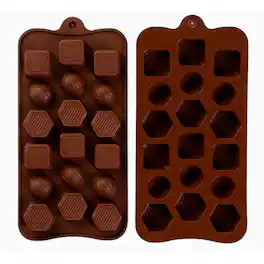 Kitcheniva - Silicone Chocolate Drop Mold with 3 Unique Designs (4.1 x 8.3 Inch)