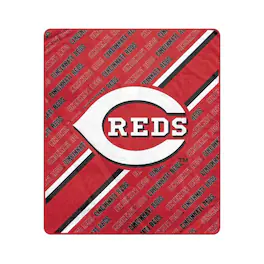 Pegasus - Cincinnati Reds 60" x 70" Diagonal Lined Wordmark Ultra Soft Blanket - Multicolor
