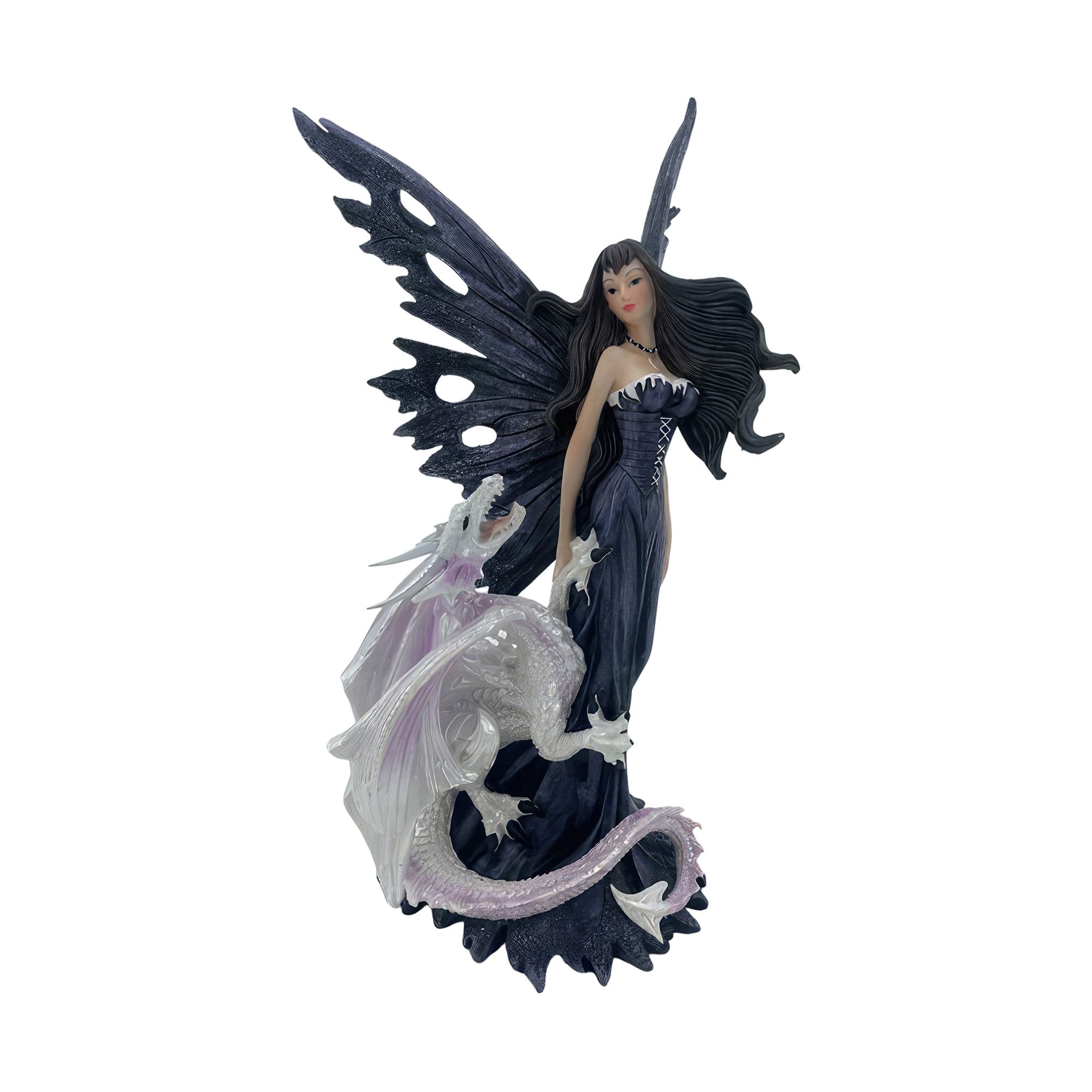 FC Design - 12"H Fairy with Pearl Dragon Figurine Statue Office/Computer Desk Tabletop Medieval Gaming Home Decor Gift - Multi-Color