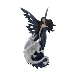 FC Design - 12"H Fairy with Pearl Dragon Figurine Statue Office/Computer Desk Tabletop Medieval Gaming Home Decor Gift - Multi-Color
