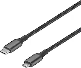 Insignia™ - 3.3-Foot USB-C to Micro USB Cable - Black