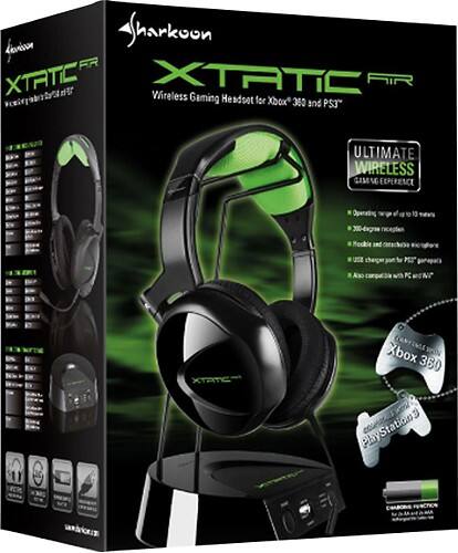 Alt View Standard 3. Sharkoon - X-Tatic AIR Wireless Gaming Headset for Xbox 360 and PlayStation 3.