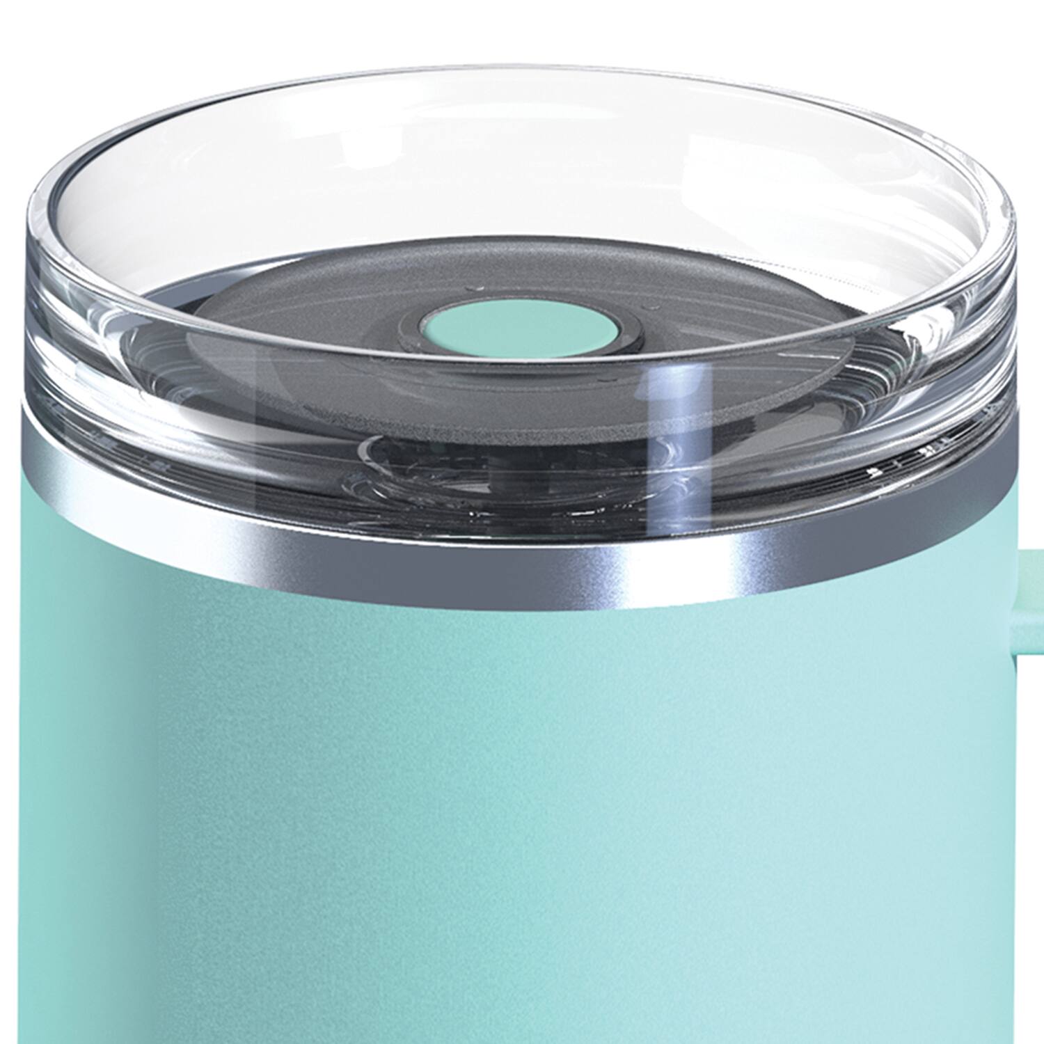 Angle. Asobu - 28-Oz Double-Wall Insulated Stainless Steel 360° Mug - Teal.